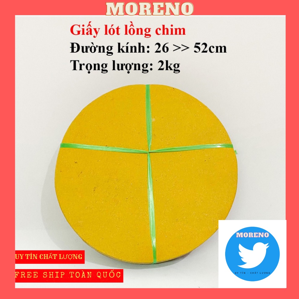 Giấy lót lồng MORENO cho chim chào mào, khuyên, mi dày dặn nhiều đường kính 2kg