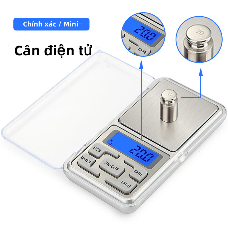 Cân tiểu ly điện tử mini,cân điện tử nhà bếp,số kỹ thuật 200g/0.01g,500g/0.1g,chính xác cao,tặng 2 pin aaa