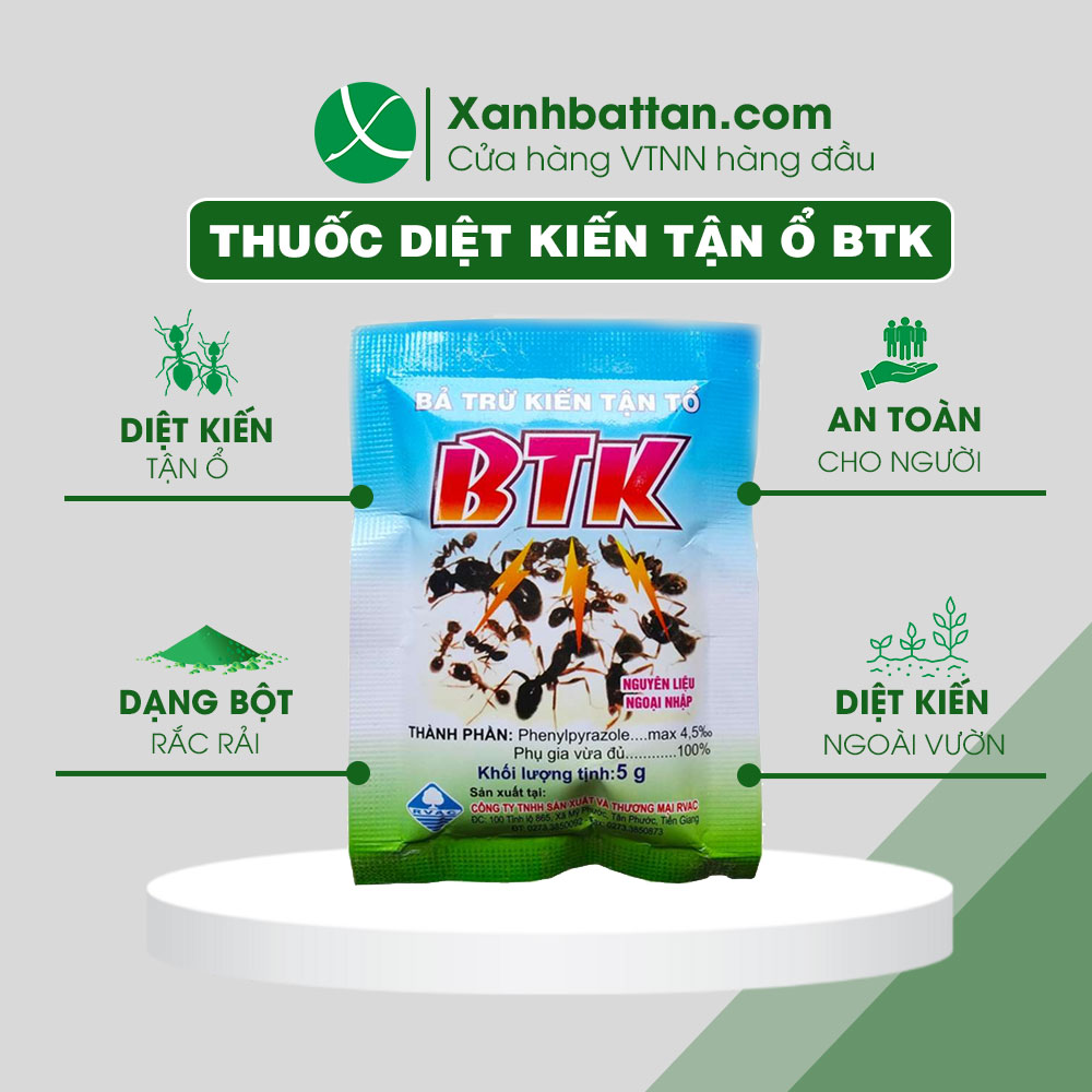 Bả Trừ Kiến Tận Ổ BTK Gói 5 gram