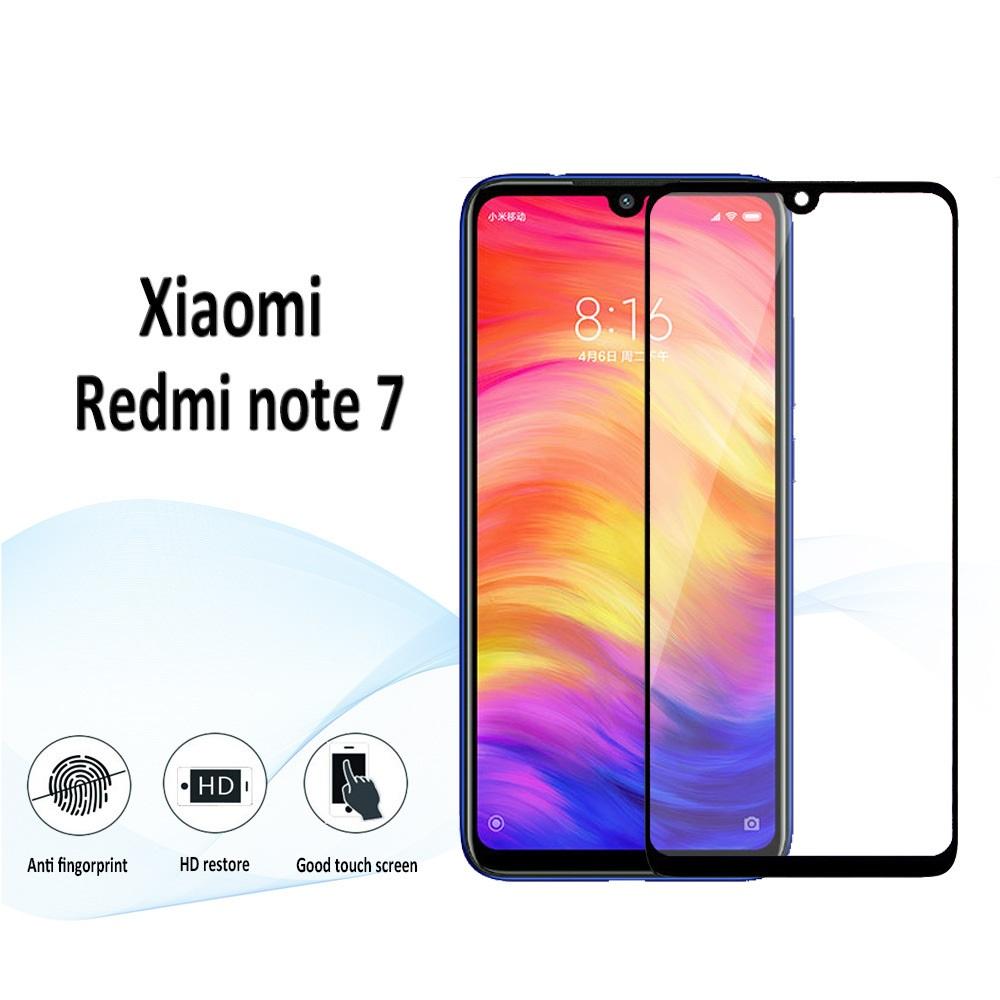 Kính cường lực Xiaomi Redmi Note 7 - Kính 9D xịn full màn hình - full keo(Tặng keo chống hở mép)