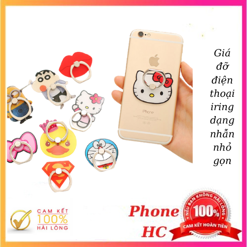 Iring điện thoại - Nhẫn giữ điện thoại - hình ngẫu nhiên