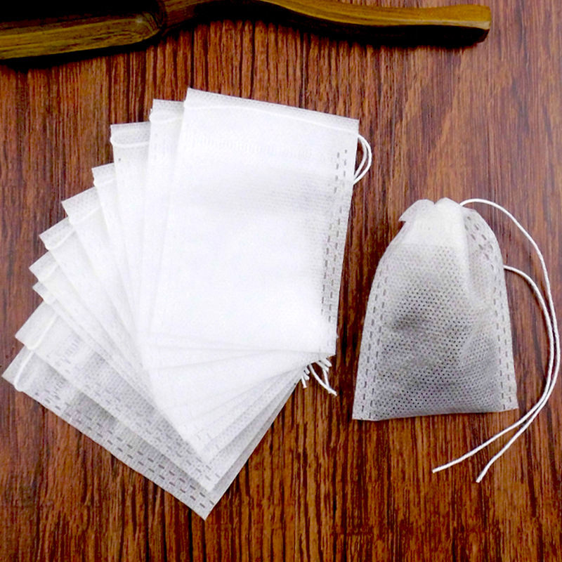 100 Túi lọc vải không dệt có dây rút size 5,5 x7 cm