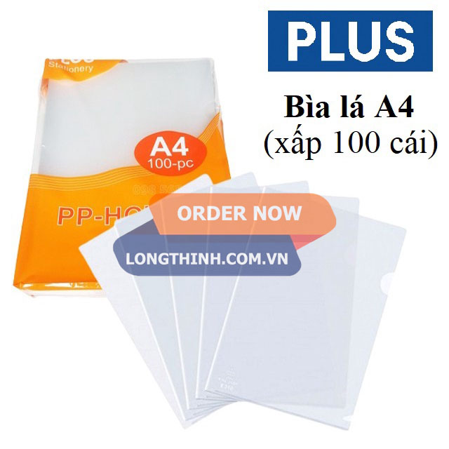 Xấp 100 cái bìa lá a4 plus