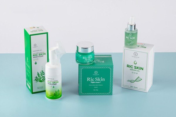 Combo 3 sản phẩm : kem nám ric skin, rửa mặt ric skin và serum ric skin