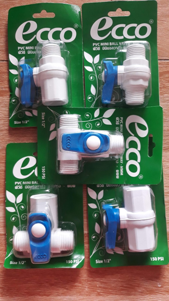 [HCM][Hàng Chính Hãng] Van khóa nước Ecco các loại răng phi 21 Tê răng phi 21 nhập khẩu từ Thái Lan