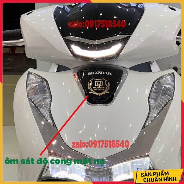 Logo HONDA kẽm Dán mặt nạ SH2012 - SH 2020, AB.. (GIÁ 1 CHIẾC)