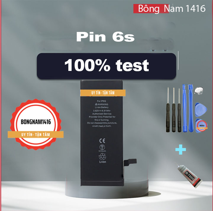 Pin thay thế dành cho 6s tặng bộ sửa để thay thế tại nhà.