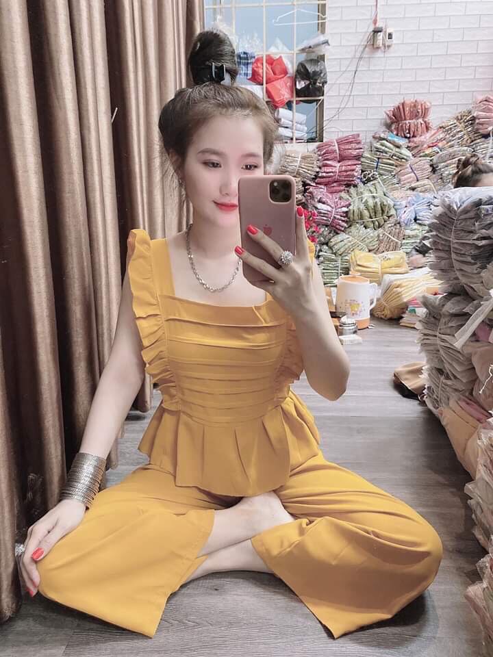 Đồ Bộ Voan Hot Trend Tay Cánh Tiên Thân Xếp Li Ngang Quần Ống Rộng Nữ Tính  Ttsa0666 | Lazada.Vn