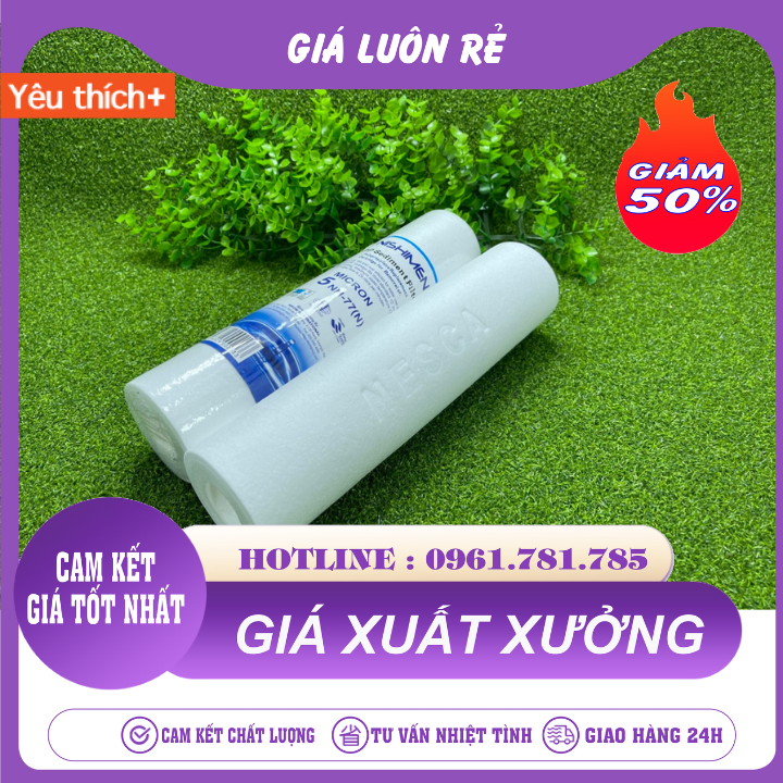 Bộ 3 lõi lọc 1 - 2 - 3 10inch dùng được cho hầu hết các loại máy lọc nước