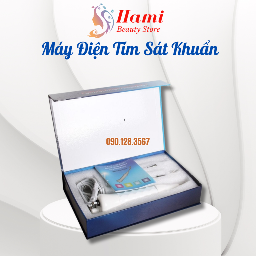 Máy điện tím sát khuẩn kháng viêm sau nặn mụn, may điện tím cầm tay