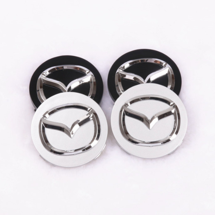1 chiếc logo chụp mâm, ốp lazang bánh xe ô tô, xe hơi Mazda MAD57 đường kính 57mm