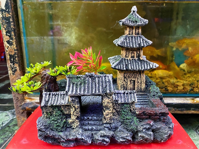 "hoàn tiền đến 10%" tiểu cảnh trang trí hồ cá non bộ 17x11x17cm