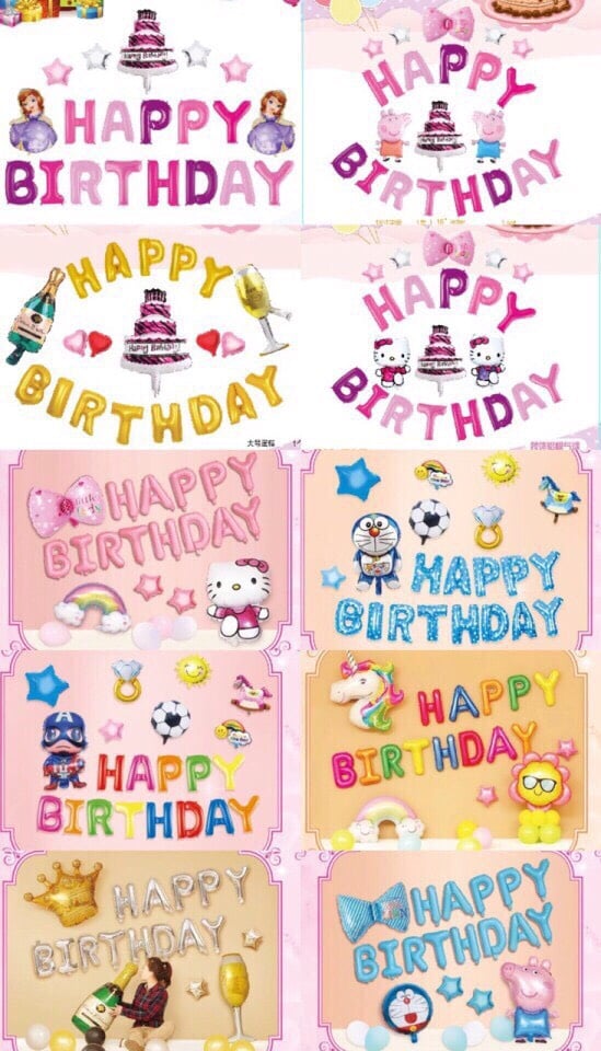 Set bóng trang trí sinh nhật hello kitty hồng dễ thương cho bé nữ - set bóng trang trí sinh nhật hình siêu nhân cho bé nam
