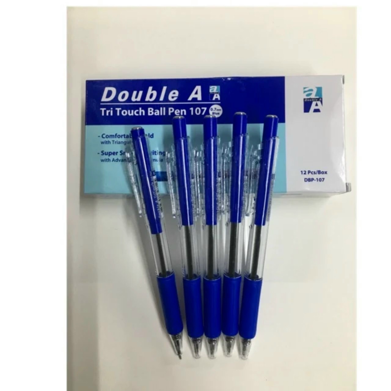 Hộp 10 cây bút bi double a tri touch 107