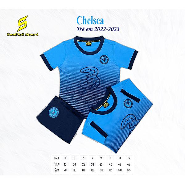Quần áo Bóng đá Trẻ em clb Chelsea, QA đá banh trẻ em Chelsea nhiều màu