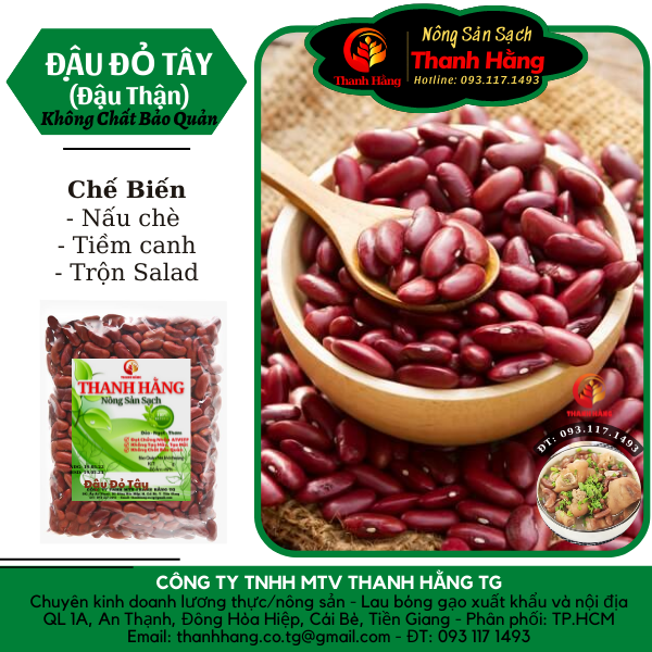 Đậu đỏ hạt nhỏ đậu đỏ tây hữu cơ thanh hằng đỗ đỏ organic giống thuần chủng không chất bảo quản – nông sản sạch