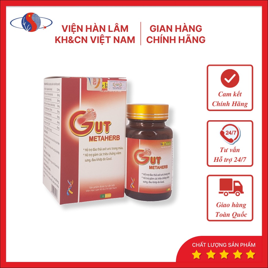Viên Gut Metaherb Gout Metaherb - Hỗ trợ trị gút từ gốc