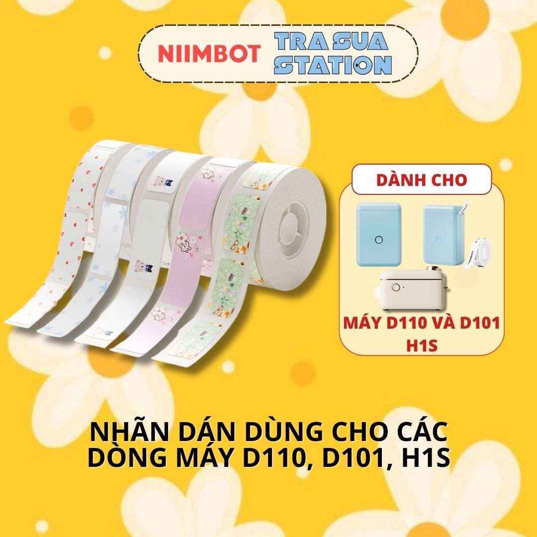 Giấy nhãn màu niimbot dùng cho máy in label h1s / d101 / d110