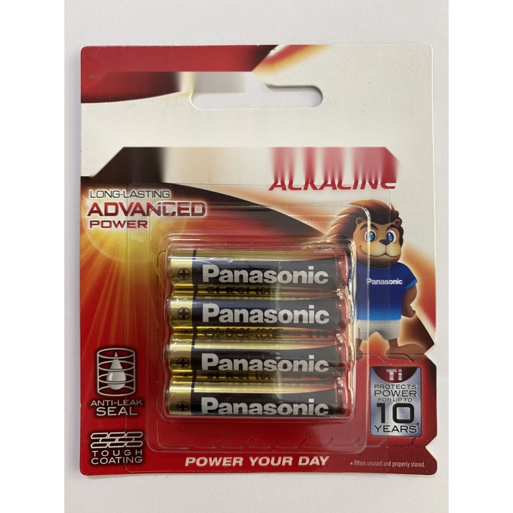 Vỉ 4 viên pin aaa panasonic alkaline lr03t-4b chính hãng.