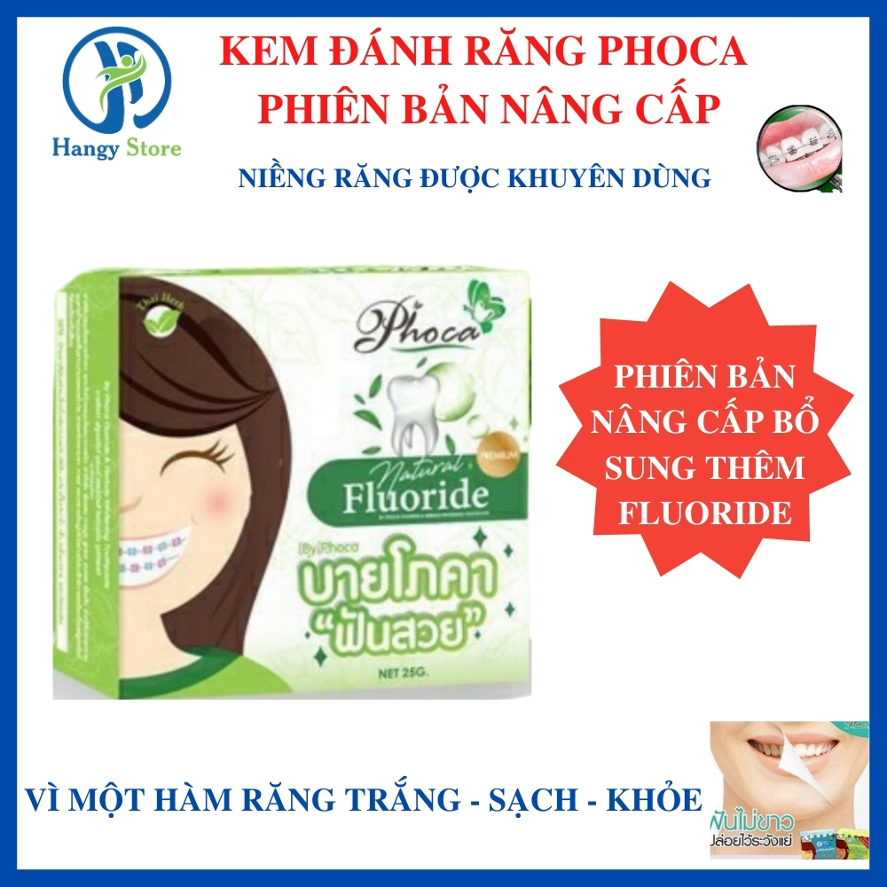 Kem đánh răng trắng răng Phoca phiên bản nâng cấp - Kem đánh răng cho người niềng răng