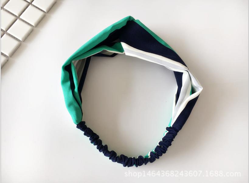 Băng đô turban băng đô nữ Hàn Quốc kẻ sọc 6 MÀU