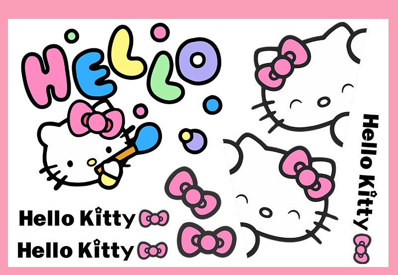 🌸decal dán xe, đồ dùng hello kitty