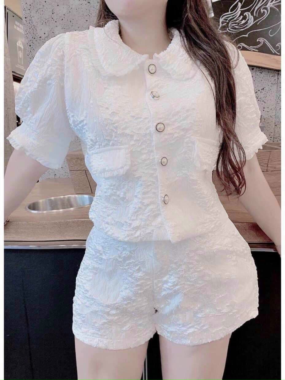 Sét bộ gấm tafta kiểu nữ phong cách quý tộc sang chảnh vn3