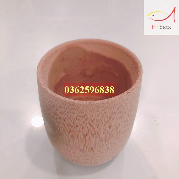 Cốc tre uống nước, uống trà 2 kích cỡ dài và thấp 250ml