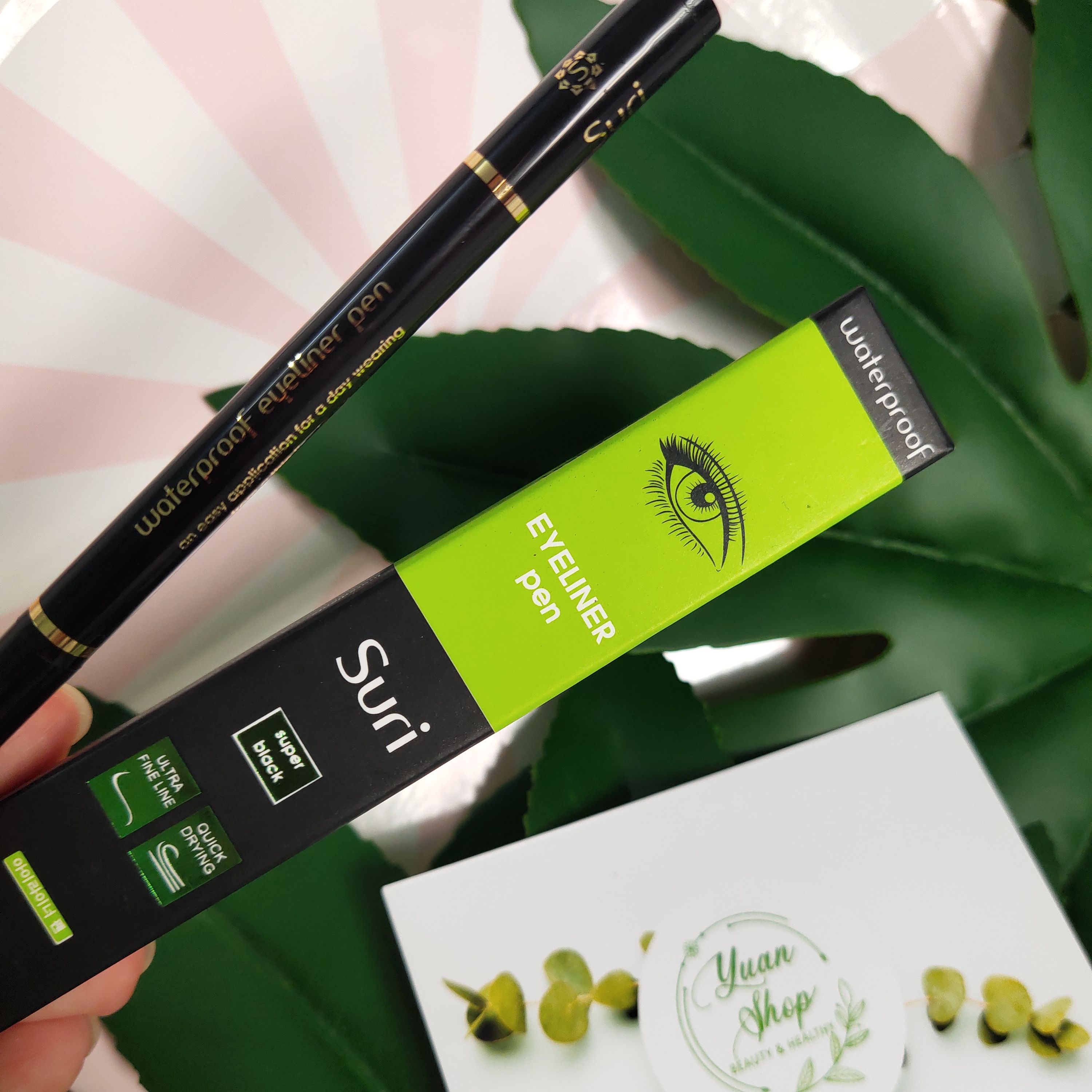 Kẻ Mắt Nước Suri Waterproof Eyeliner Pen màu đen siêu mảnh không lem không trôi