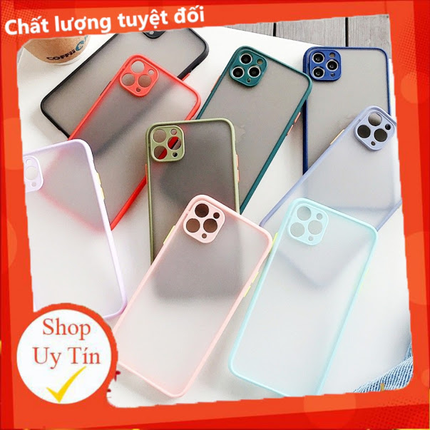Ốp iphone viền mờ nhám 6plus/6splus/7plus/8plus/X/Xs/Xsmax/11/11promax