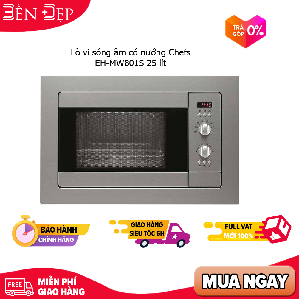 Lò vi sóng âm có nướng chefs eh-mw801s 25l