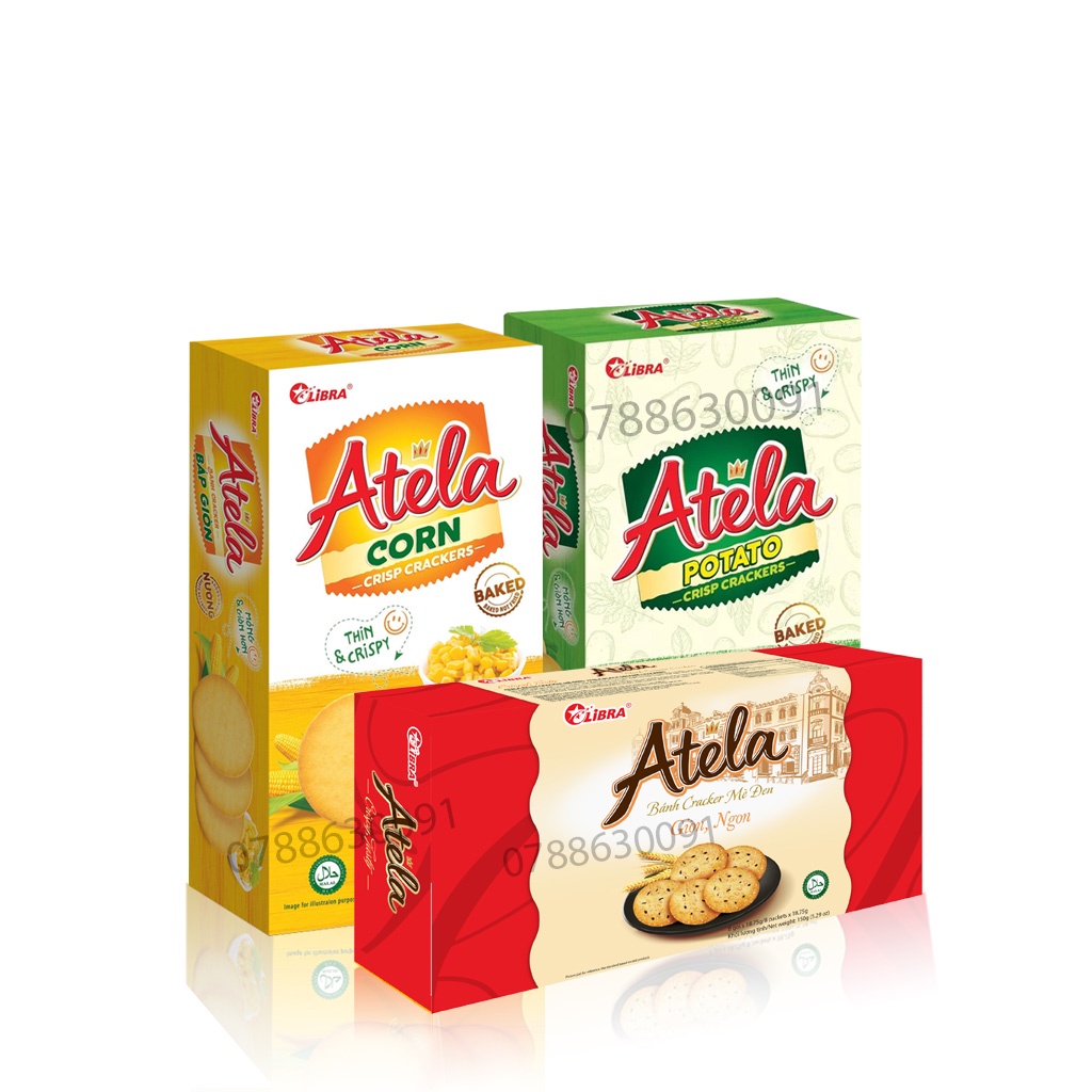 Bánh quy giòn atela libra cracker hộp giấy 150gr