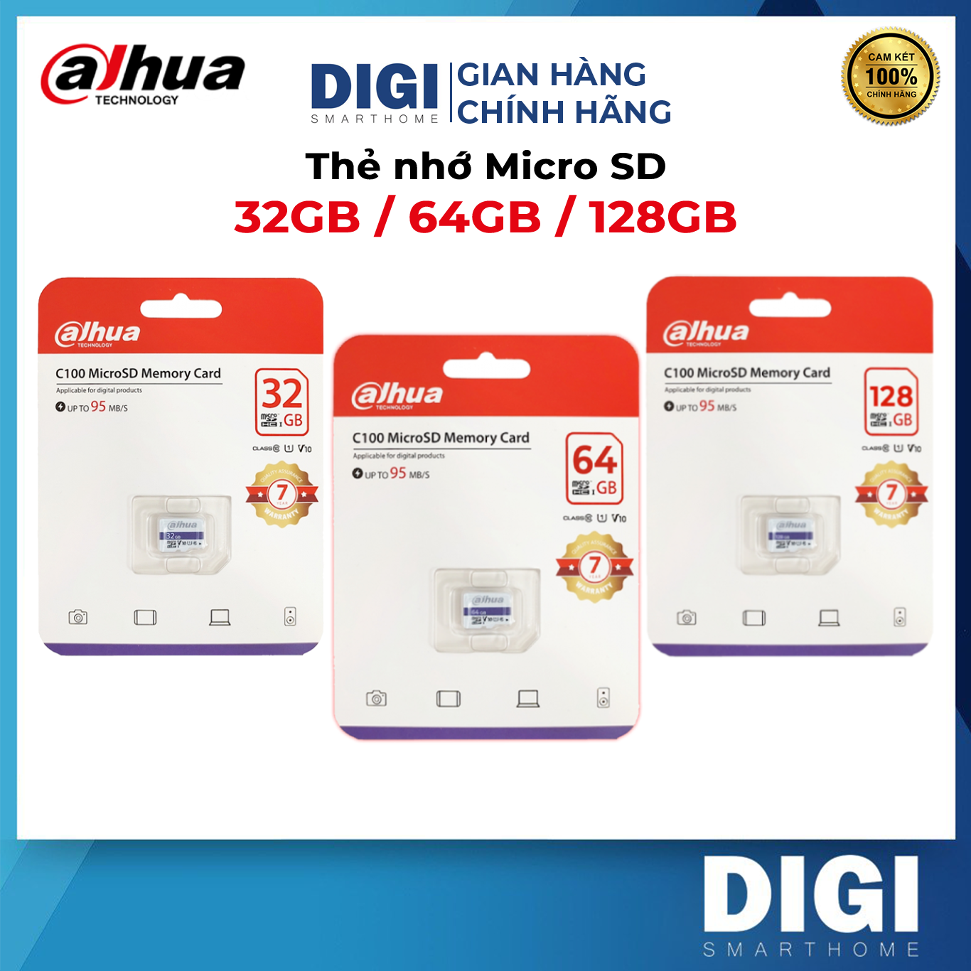 Thẻ Nhớ Mirco-SD 32GB 64GB 128GB DAHUA DHI-TF