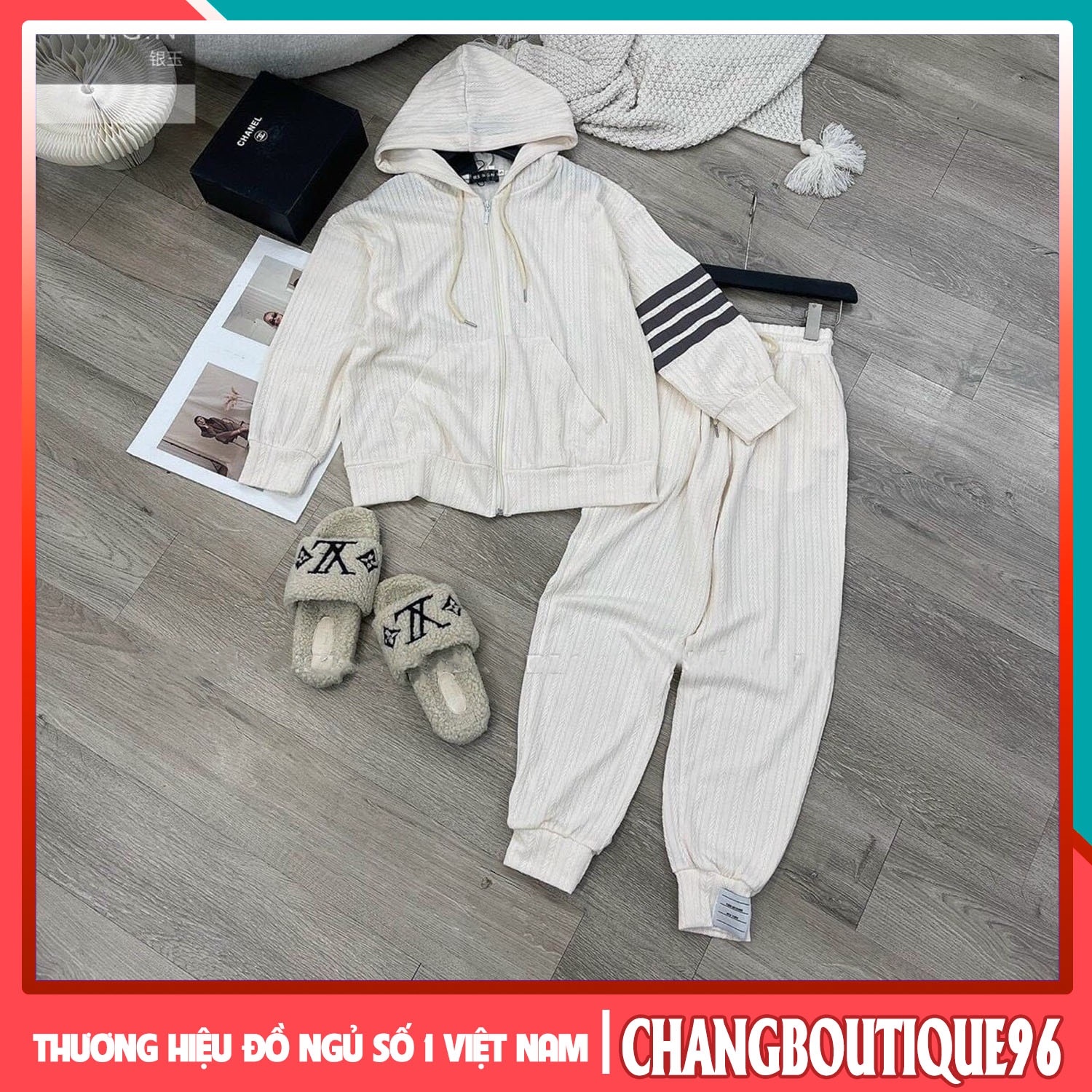 Set đồ bộ thể thao nữ dài tay, quần áo thể thao có mũ trùm đầu, bộ đồ nữ thu đông cá tính năng động, đồ thể thao nữ dài tay