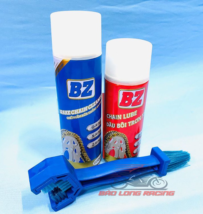 Combo 3 món BZ Xịt sên,dưỡng sên và bàn chải tặng kèm vệ sinh Sên xe máy