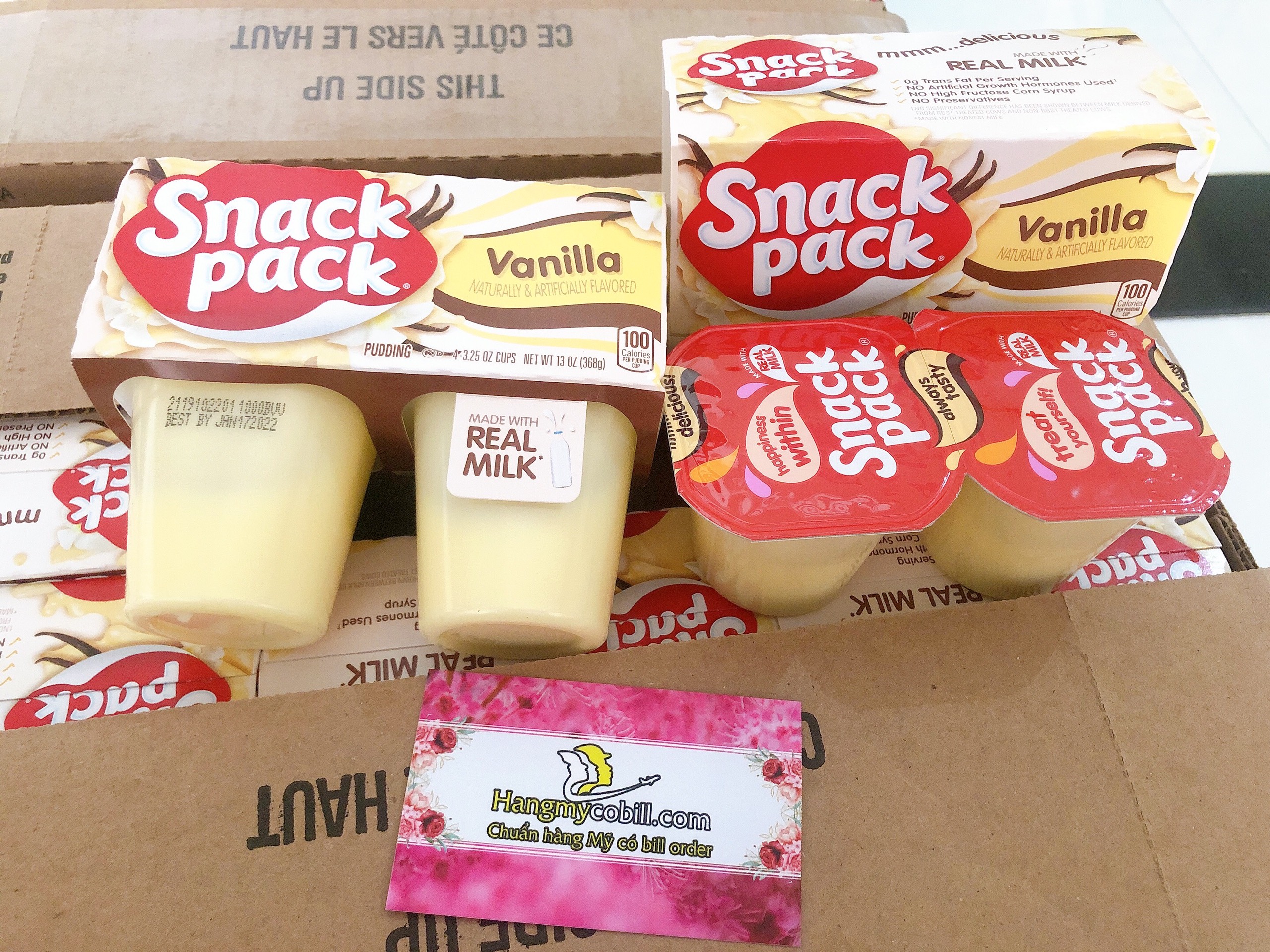 Váng sữa pudding Snack Pack Mỹ- Lốc 4 hộp