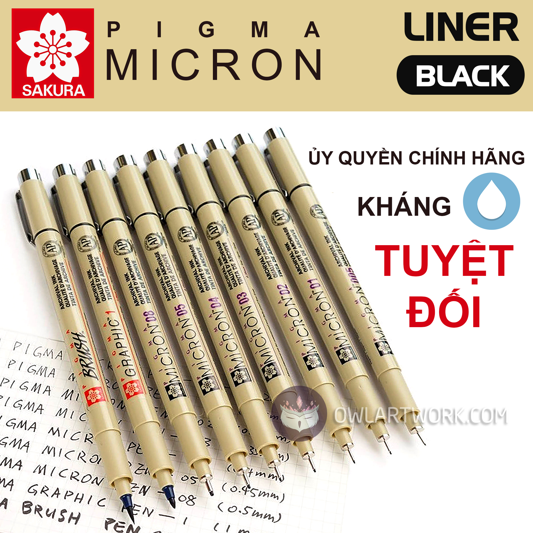 [HCM]Bút vẽ kỹ thuật LINER PIGMA MICRON SAKURA