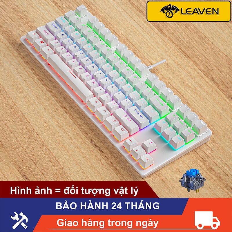 Bàn phím cơ rgb led K550 LEAVEN Giao hàng 24 giờ 87 phím Bàn phím máy tính