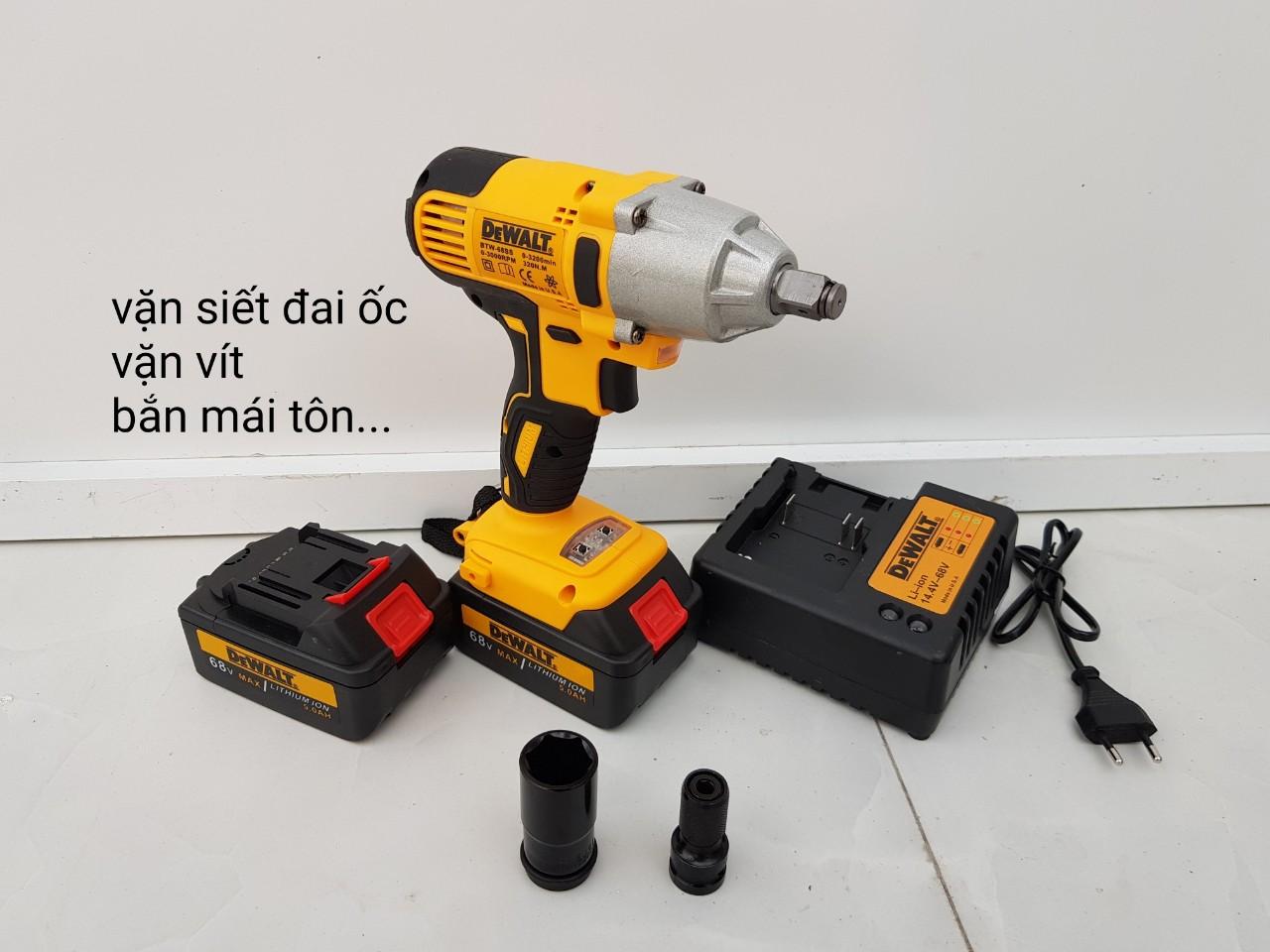 máy bắn mái tôn,vặn vít,vặn bu lông băng pin dewalt 68v