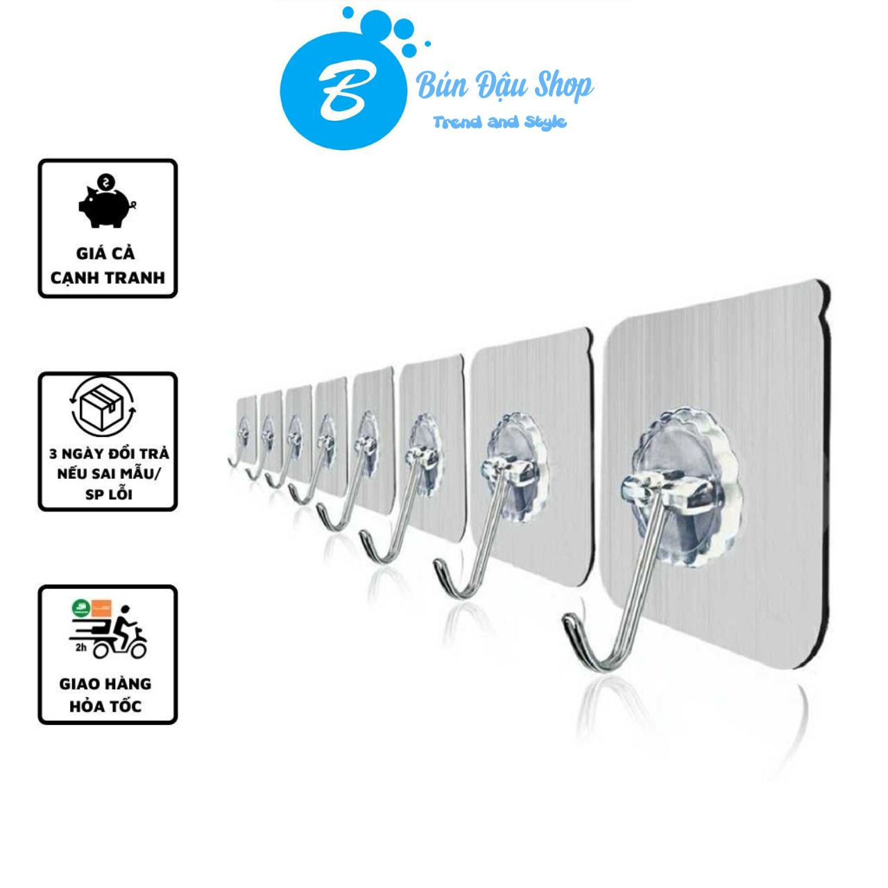 Sỉ 100 móc dính chịu lực
