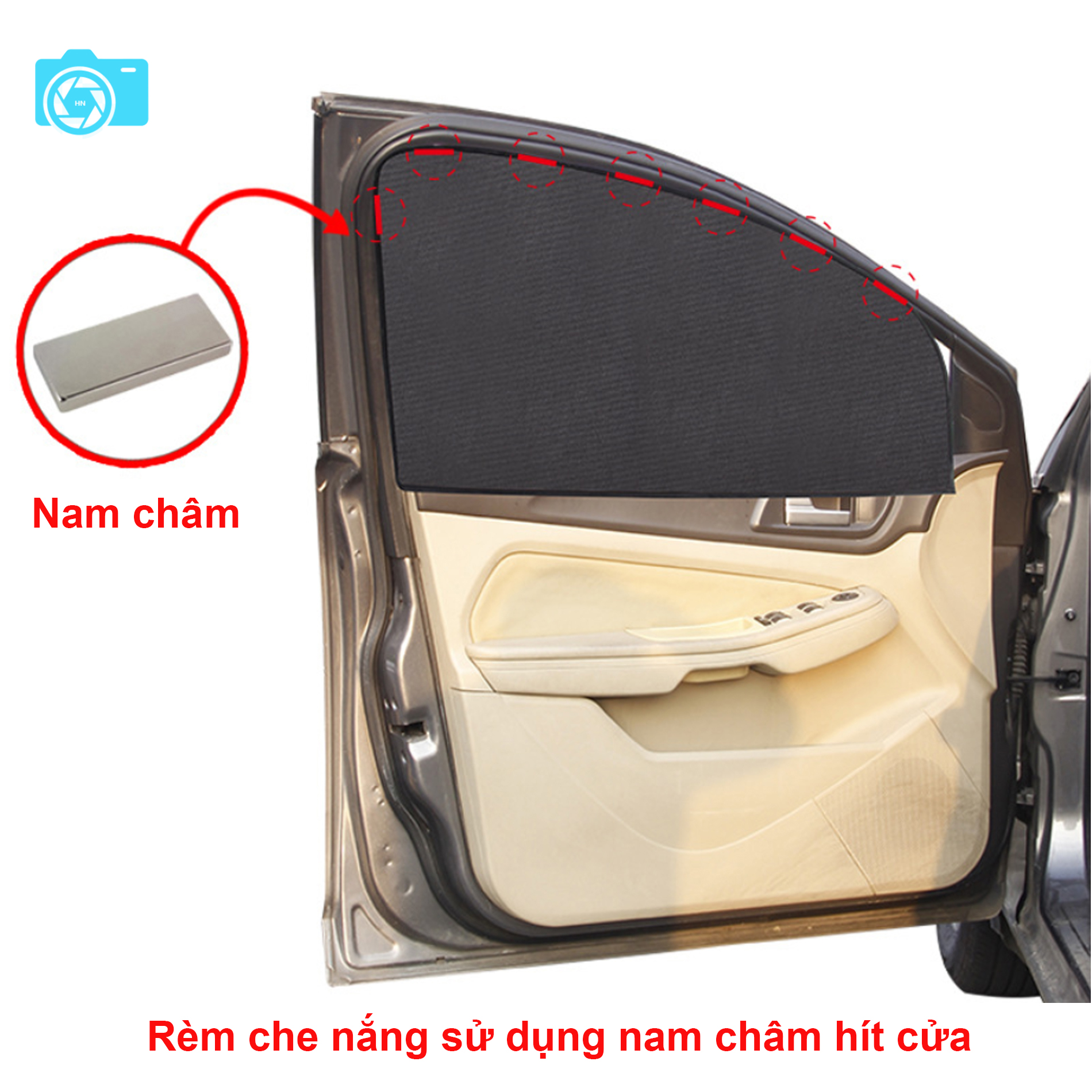 Rèm che nắng xe hơi, rèm lưới chắn nắng cho xe ô tô, rèm cửa trước - Bộ 2 chiếc