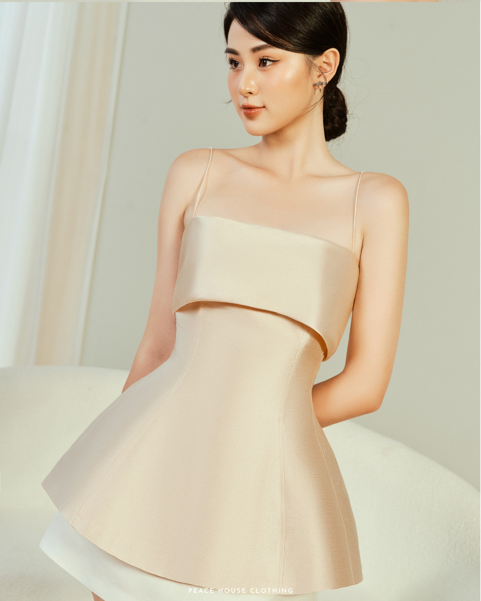 Áo dây chiết eo tafta , Peace House Clothing