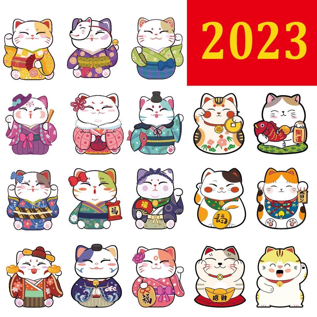 Combo bao lì xì tết mèo may mắn mẫu ngẫu nhiên 2023