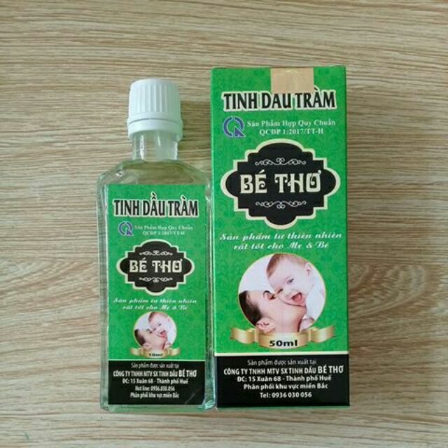 [HCM]Tinh Dầu Tràm Loại 1 Cho Mẹ Và Bé nhãn xanh 50ml của Công ty Bé Thơ Huế