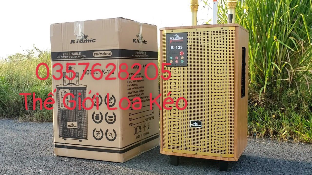 Loa kéo di động kiomic k123 mẫu mới ( loa kéo kiomic k123 kiomic k-123