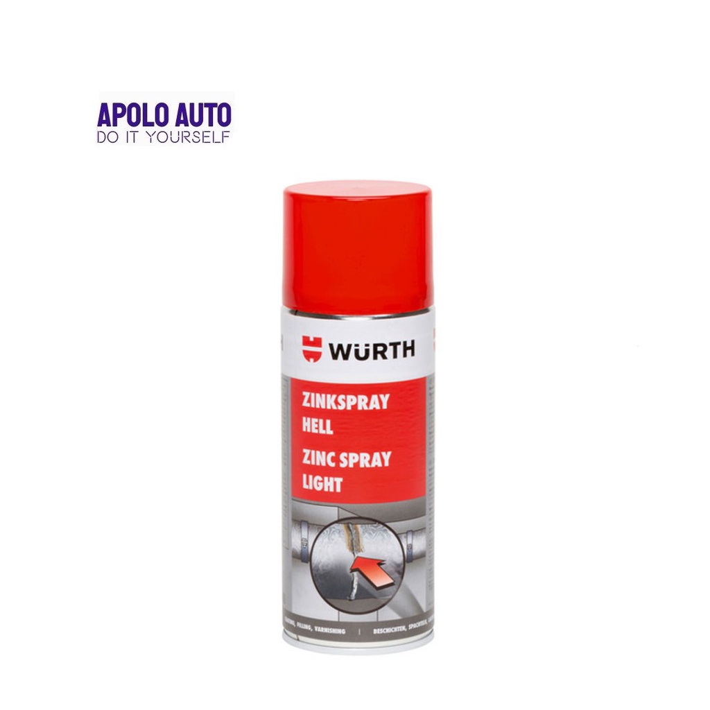 Sơn mạ kẽm chống rỉ chịu nhiệt Wurth zinc spray 400ml