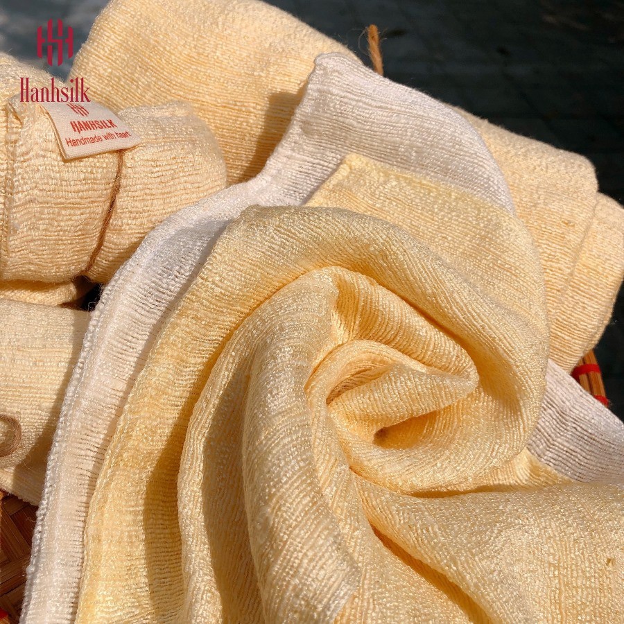 Khăn mặt 100% tơ tằm Hạnh Silk