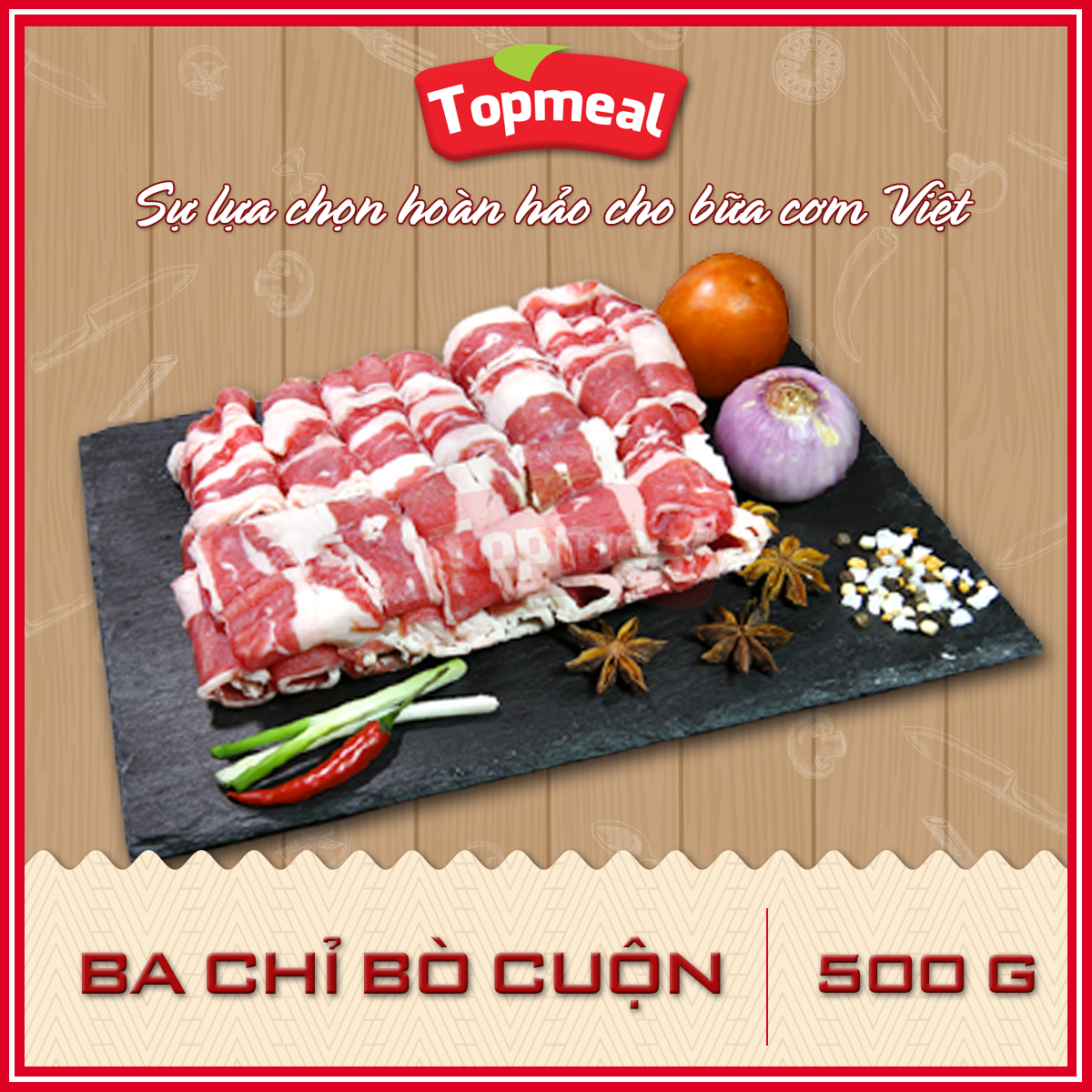 Giao nhanh HCM - [Giảm 50k phí Ship cho đơn 300k + Voucher 20k] - Ba chỉ bò cuộn (500g) (Tỷ lệ thịt/mỡ là 6/4) - Thích hợp với các món nướng BBQ, nhúng lẩu, kho,...