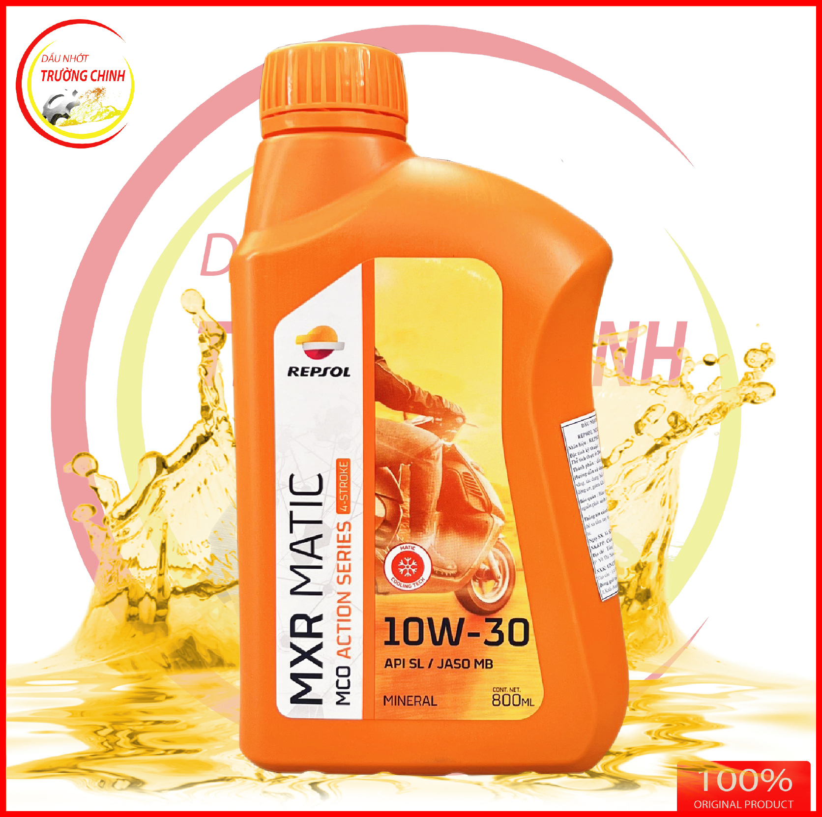 Nhớt Repsol Matic 4T 10W30 MB 800ML dành cho xe ga