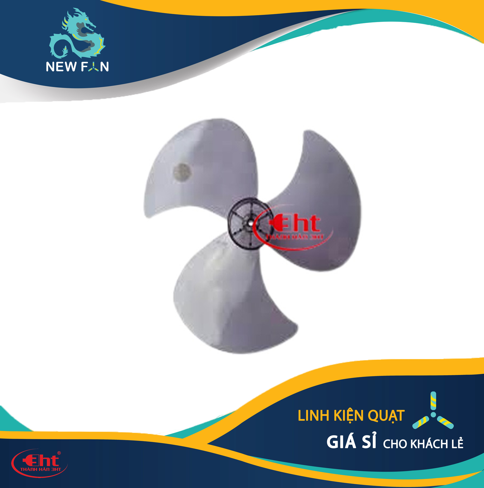 Cánh quạt 3 lá B4 lổ khuyết - Senko